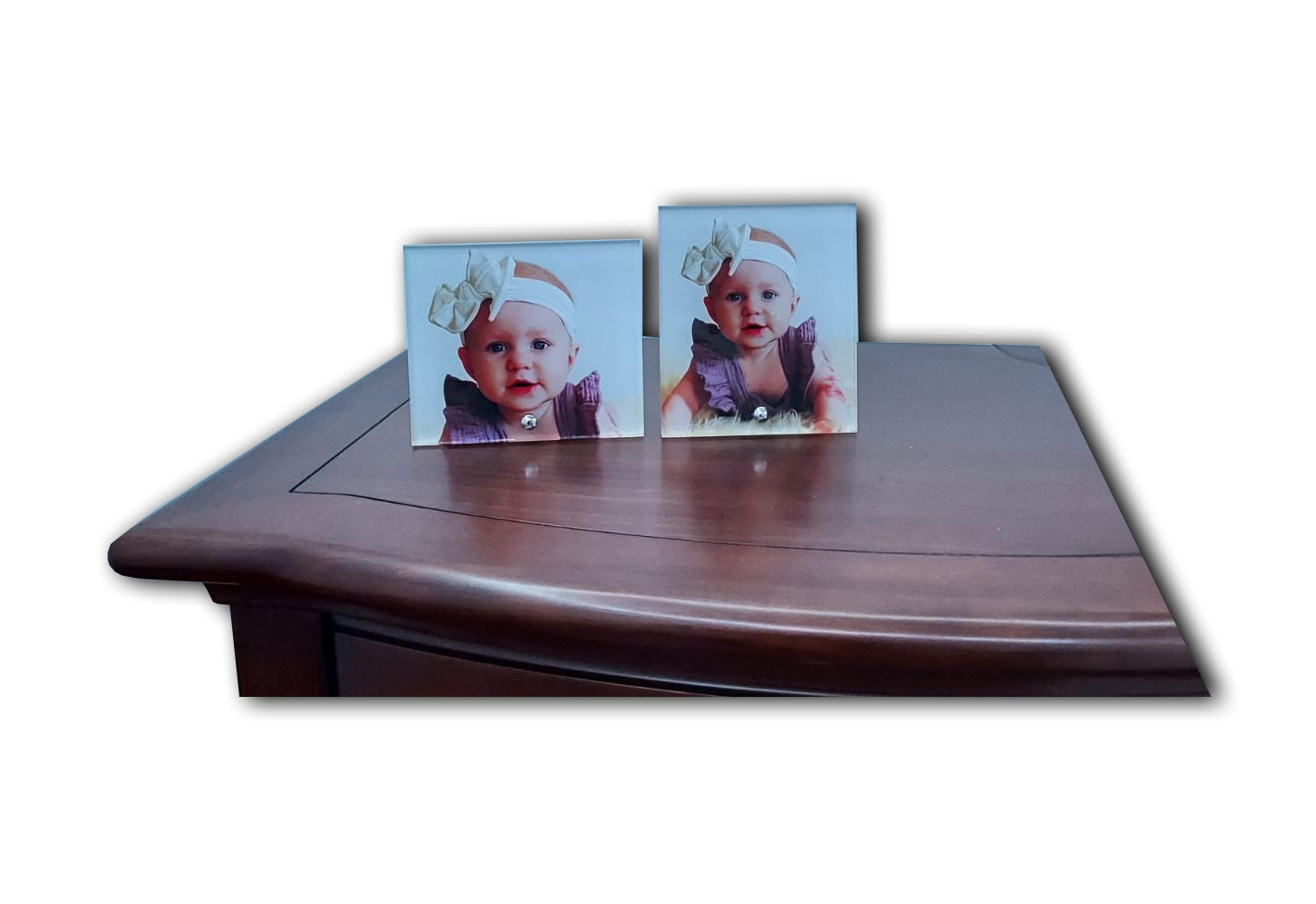 3/8" Clear Acrylic Frame with 3" Conical Table Stand Offs