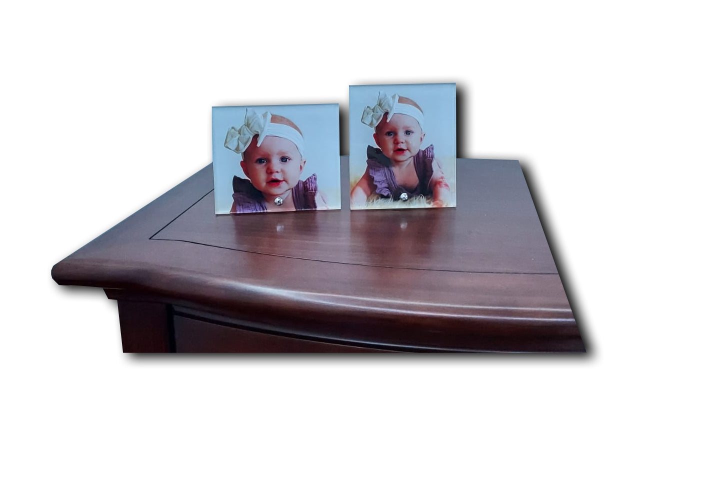 3/8" Clear Acrylic Frame with 3" Conical Table Stand Offs